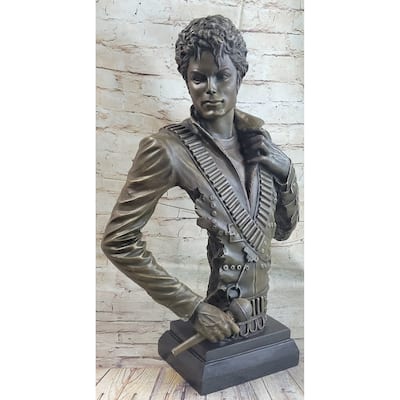 Michael Jackson Limited Edition Bronze Metal Sculpture King Of Pop By Aldo Vitaleh