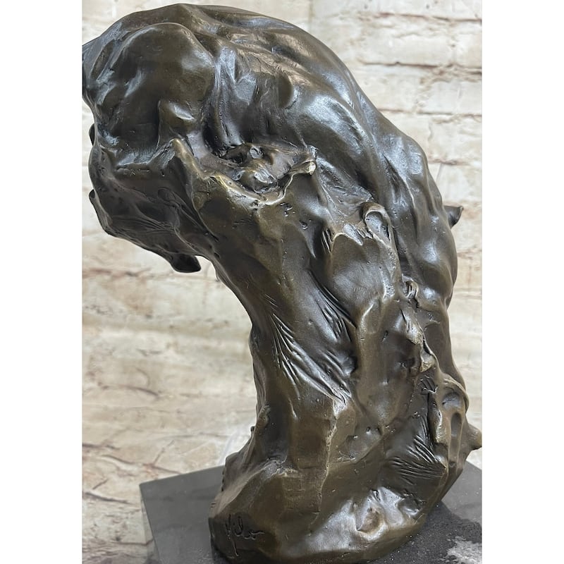 Pouncing Cougar Mountain Lion Cat Bronze Statue Sculpture Figure 11.5 Inches X 12 Inches