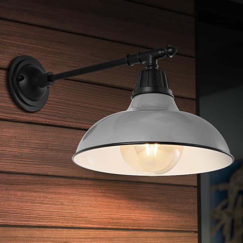 12.25" Indoor/Outdoor LED Arm Sconce, By JONATHAN Y - 12.25