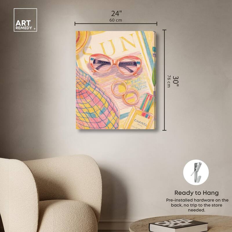 Summer glam Canvas by Art Remedy, Gallery Wrapped