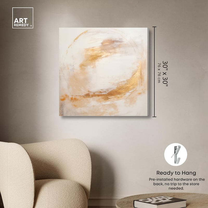 Golden Orb I Canvas by Art Remedy, Gallery Wrapped