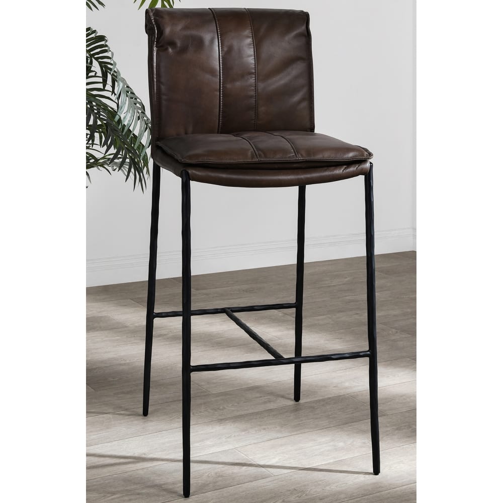 Classic Home Tuscan Leather Bar and Counter Stool