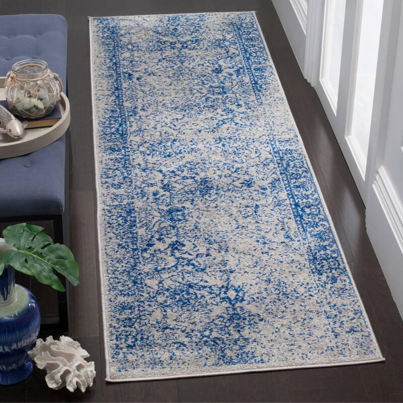 SAFAVIEH Adirondack Zehava Vintage Boho Oriental Rug - 2'6" x 6' Runner - Grey/Blue