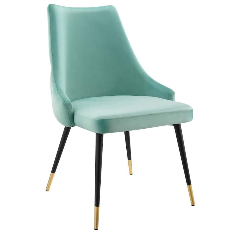 Modway Adorn Dining Side Chair Performance Velvet in Navy, Set of 2