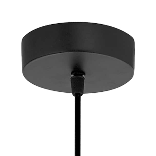 Cora River of Goods Black Metal Conical Pendant Light with Clear Glass Shade - 10" x 10" x 9.5"/68.5"