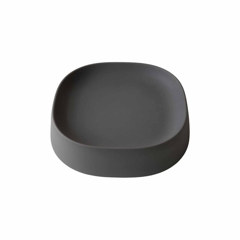 Pebble Modern Plant Caddy with Hidden Wheels - Small - Slate