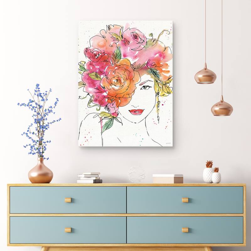 Floral Figures IV by Anne Tavoletti Canvas Art Print