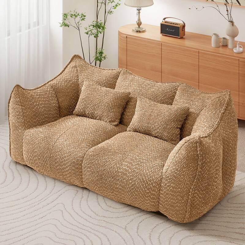 Rossetta Soft Comfortable Square Beanbag Chair with Armrests