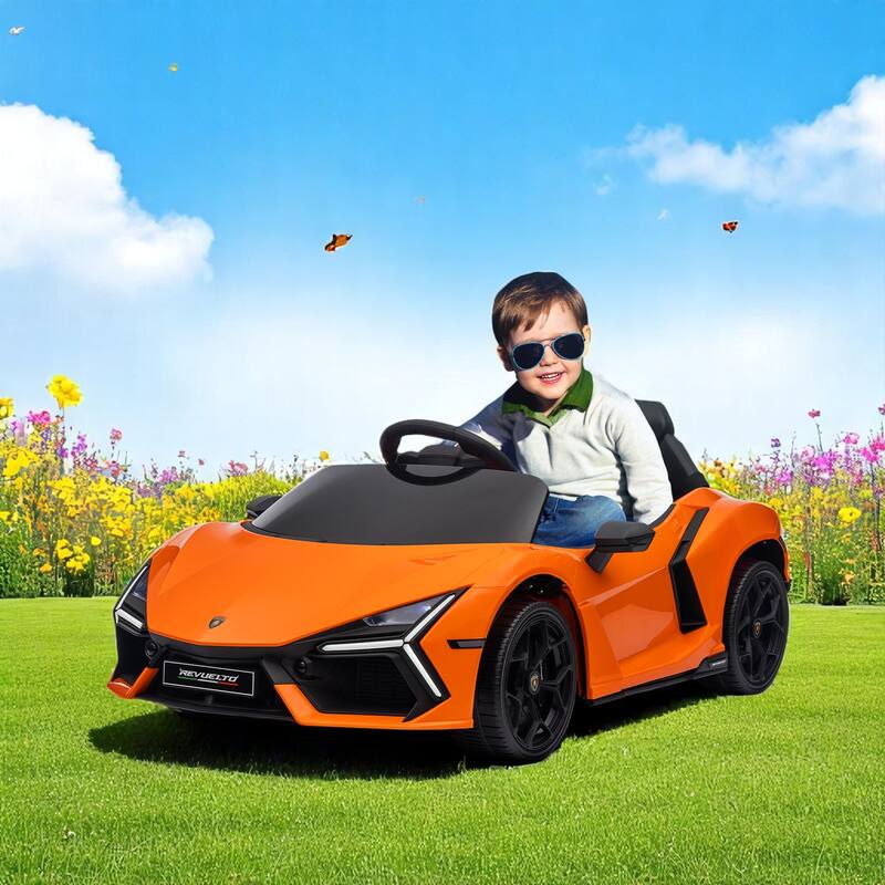 12V Licensed Lamborghini Revuelto Kids Ride-On Car with Remote Control, Hydraulic Doors,LED Lights, Music - Electric Toy Vehicle