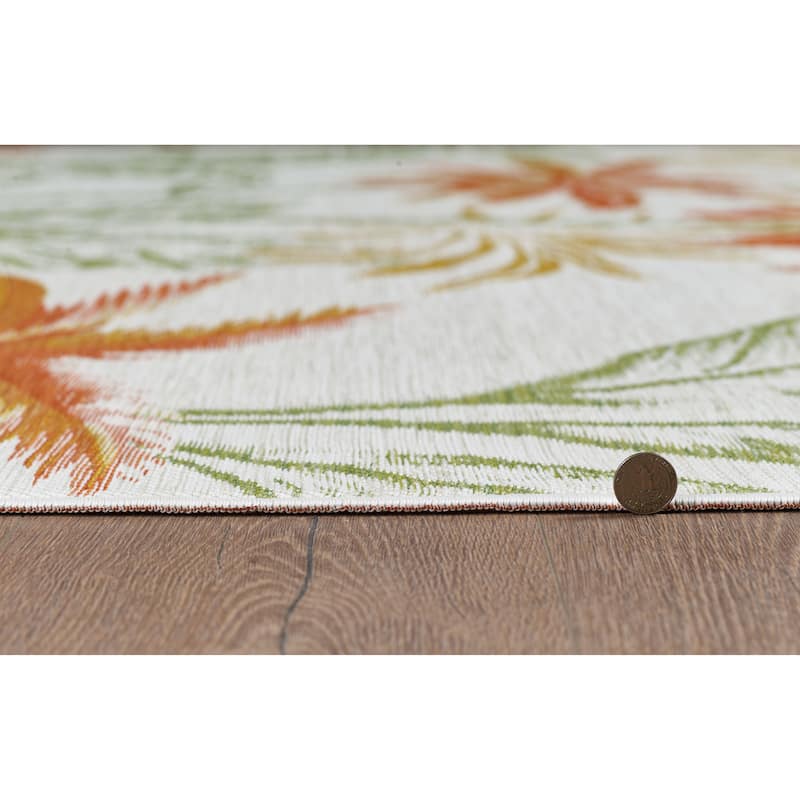 Domani Novarro Palm For A Day Reversible Indoor / Outdoor Area Rug