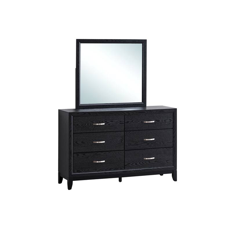 Glasgow 39 in. W x 35 in. H Rectangle Framed Dresser Mirror