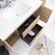 preview thumbnail 75 of 148, Floating Bathroom Vanity with Integrated Resin Top