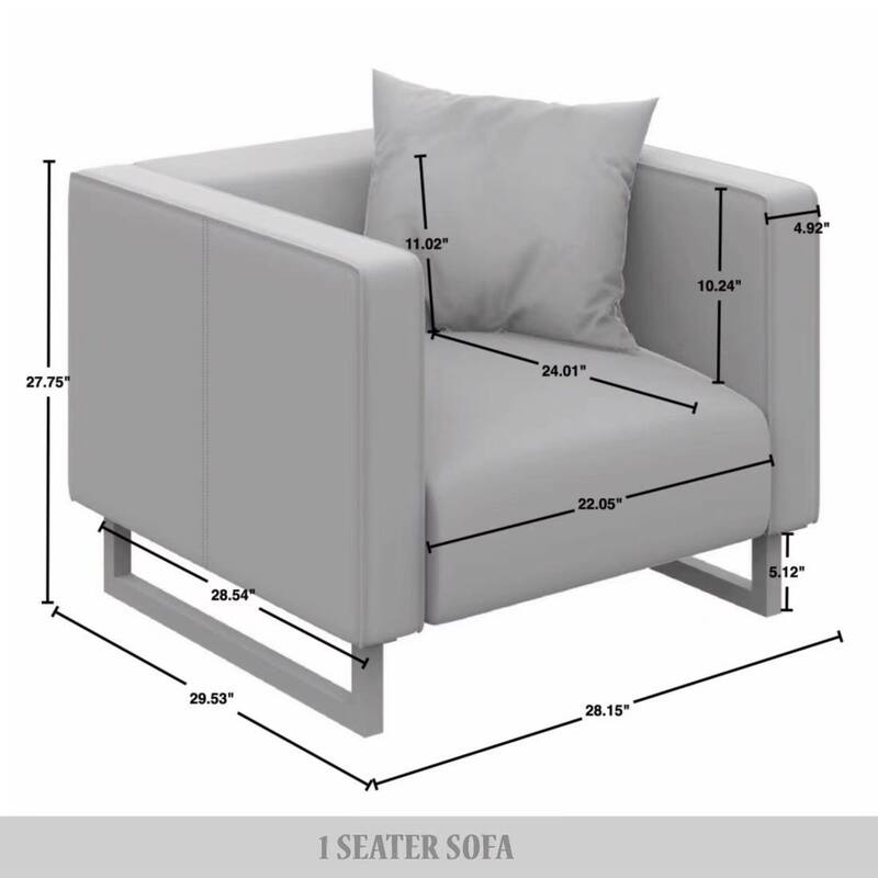 CraftPorch Mid Century Modern 3- Pieces Upholstered Living Room Set