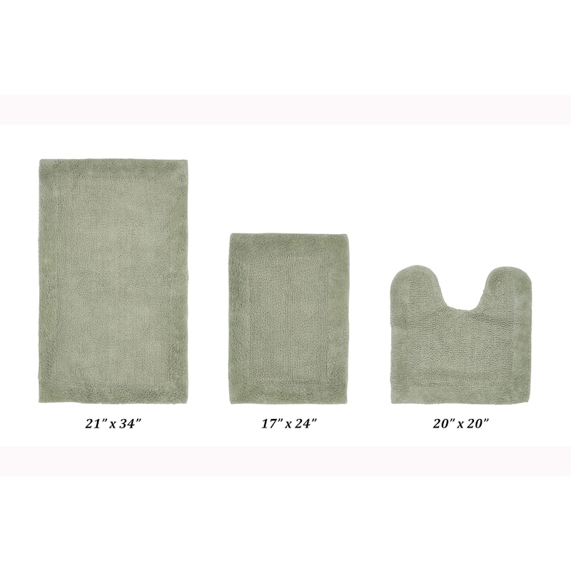 Better Trends Bath Rugs 100% Cotton Soft Water Absorbent Chenille Bathroom Rug for Shower, Sink Mats Edge Collection