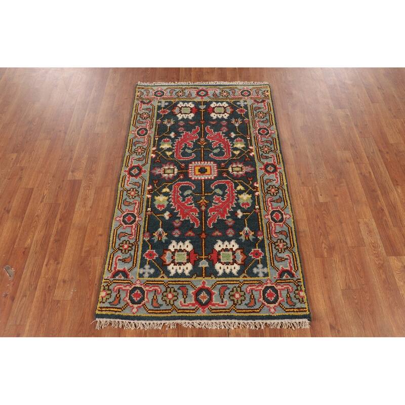 Oushak Oriental Foyer Rug Hand-Knotted Wool Carpet - 2'11"x 5'0"