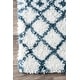 preview thumbnail 26 of 37, Nuloom Beige Geometric Moroccan Trellis Shag Rug