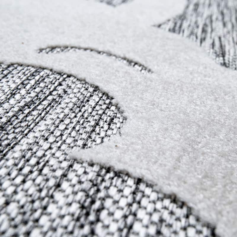 Animal Motif Kids Rug with Cute Llama Children Play Mat in Grey