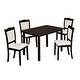 preview thumbnail 5 of 38, Modern Style Kitchen Dining Set Rectangular Table with Upholstered Chairs
