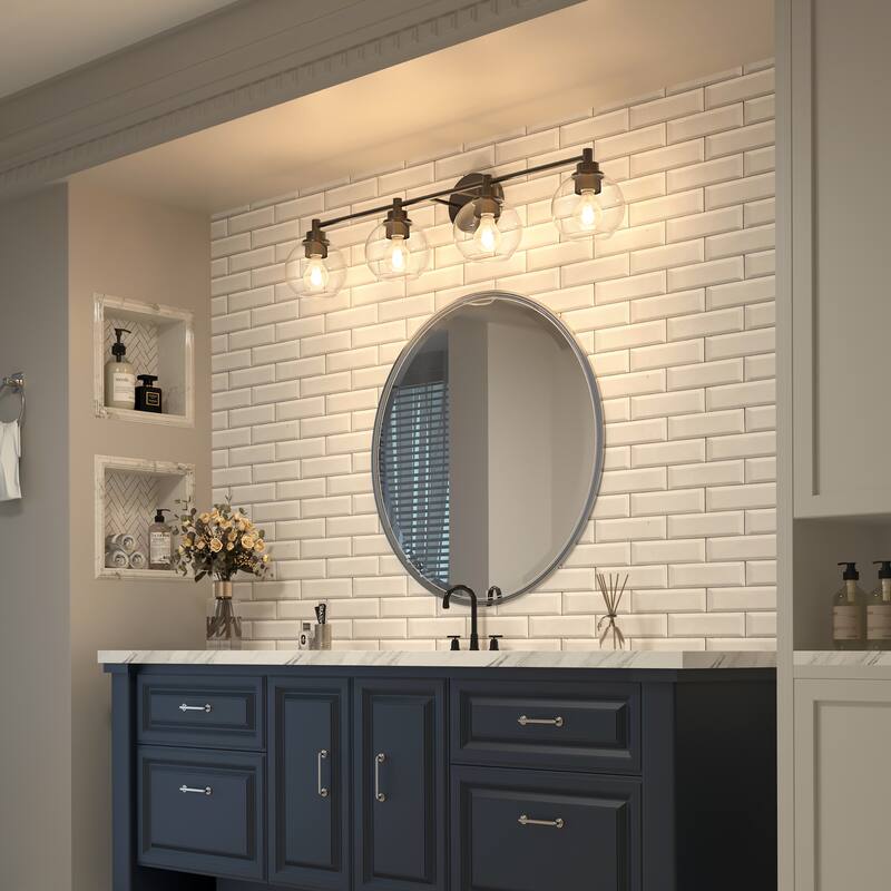 Dimmable Bathroom Vanity Light Globe Glass Shades