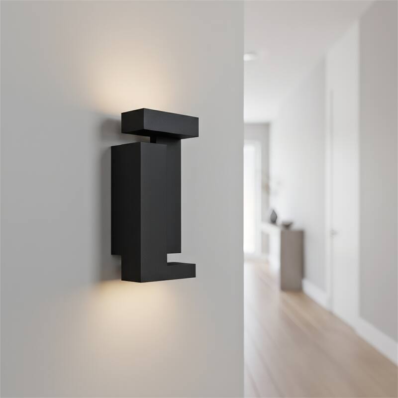 11.25 Inch LED Wall Sconce - Black