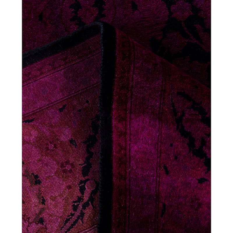 Overdyed One-of-a-Kind Hand-Knotted Area Rug - Pink - 6' 2" x 13' 9"