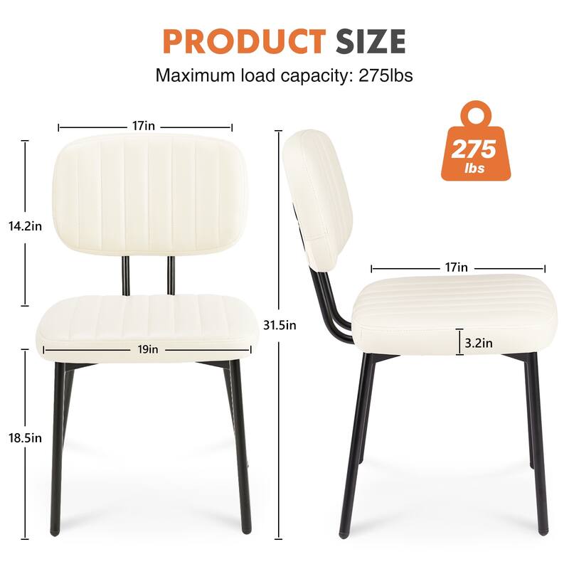 Upholstered Dining Room Chairs with Cushion Seat Set of 6