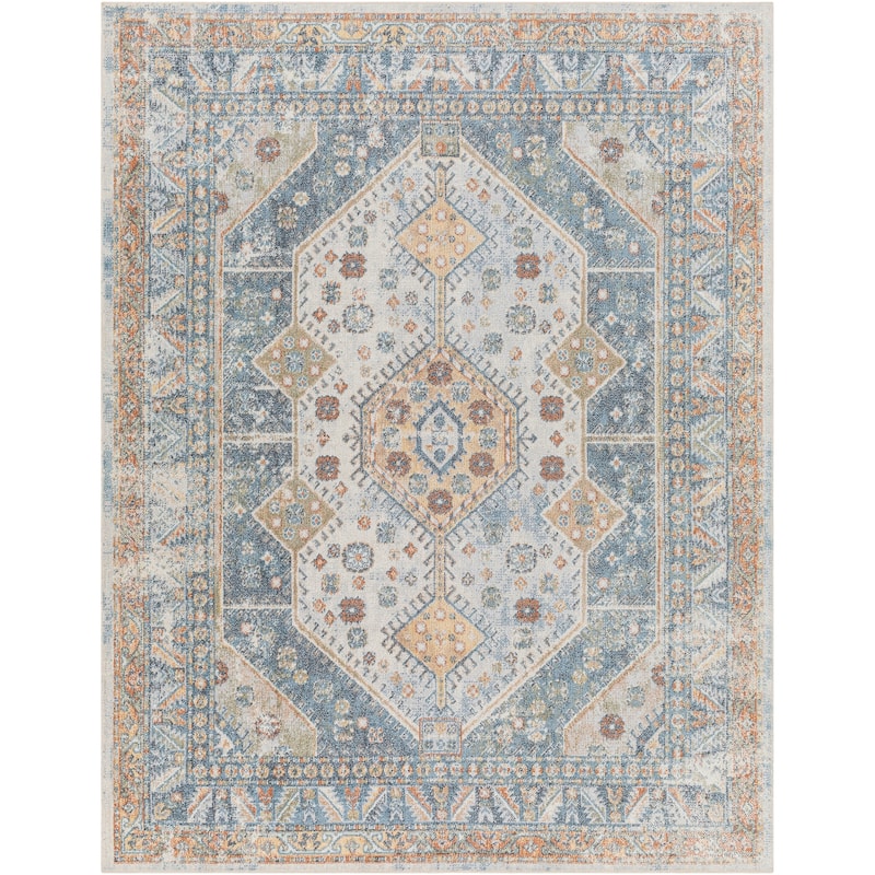 Livabliss Lillian Triple Medallion Machine Washable Area Rug