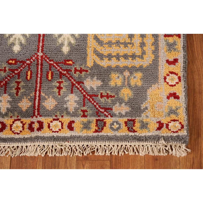 Gray Heriz Serapi Indian Runner Rug Hand-Knotted Wool Carpet - 2'6" x 7'10"