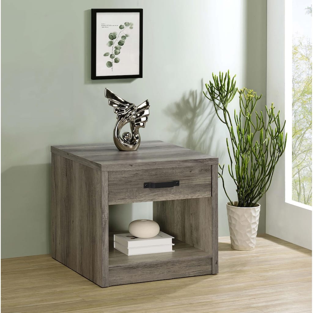 Dancey Grey Driftwood 1-Drawer End Table