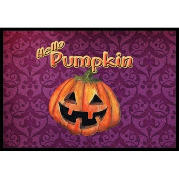 Carolines Treasures SB3017MAT 18 x 27 in. Hello Pumpkin Halloween Indoor Or Outdoor Mat