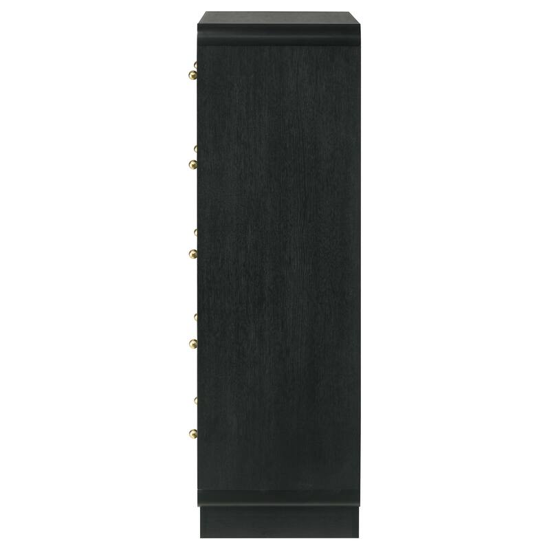 Burton Black 5-drawers Chest of Drawers