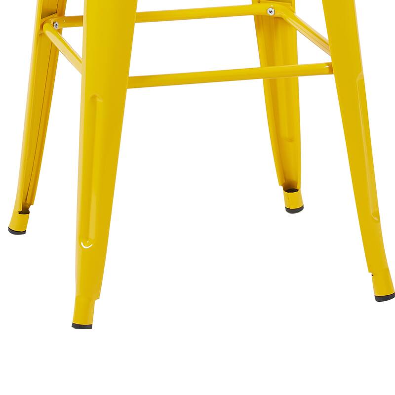 AC Pacific 30 Inch Industrial Stackable Metal BarStools Set of 4