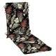 preview thumbnail 1 of 9, ARDEN Outdoor Chaise Lounge Cushion 72 in L x 21 in W x 2.5 in H - Black Simone Tropical