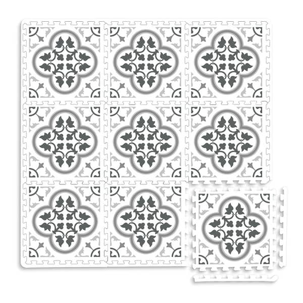 slide 2 of 7, FloorPops Hamal Interlocking Floor Foam Tiles - 34.2in x 34.2in x 0.4in