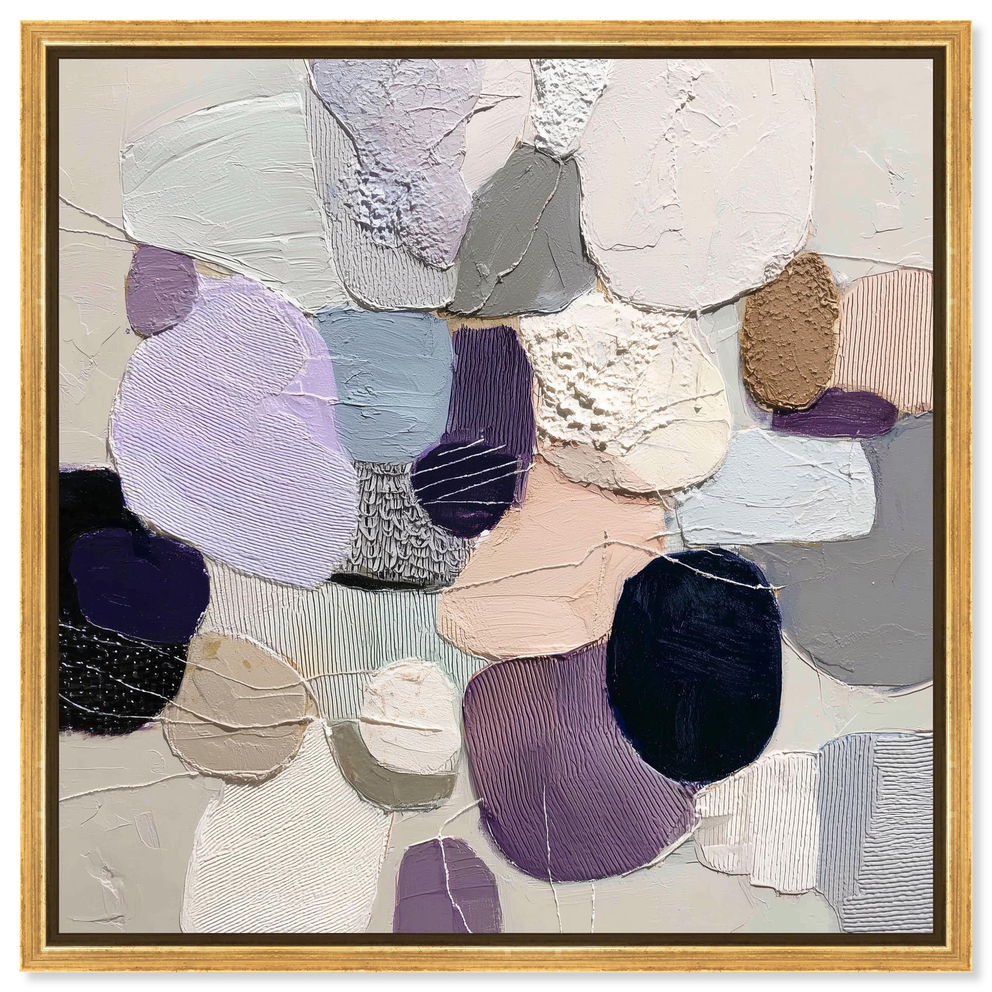 Soft Geometric Shapes II Modern Art Canvas Print by Art Remedy