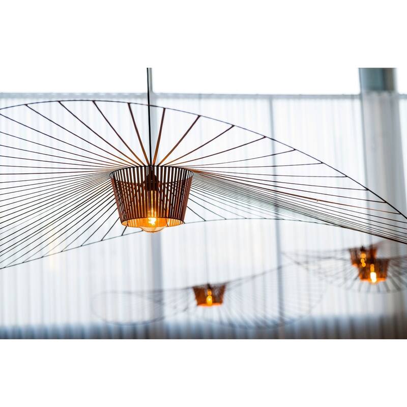 Vertigo 1-Light Black or Dark Brown Designer Modern Chandelier Large Pendant Light