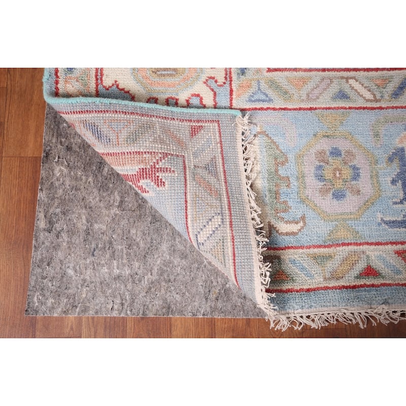 Blue Light Oushak Oriental Area Rug Handmade Wool Carpet - 8'0"x 10'0"