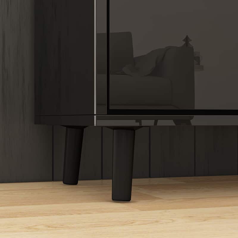 TV Stand with Integrated Electric Fireplace - 12 Flame Modes Cosole