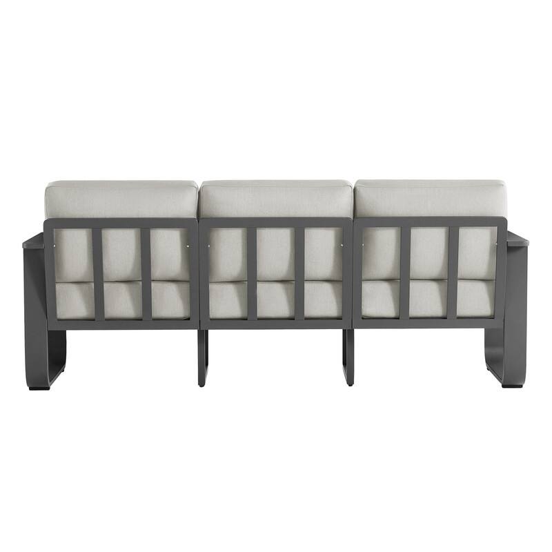 Spruce & Spring Outdoor Patio Furniture Set Aluminum Sofa Accent Chair