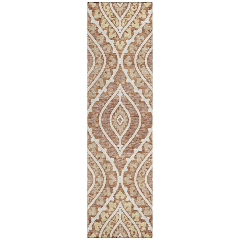 Machine Washable Indoor/ Outdoor Chantille Ttransitional Medallion Rug