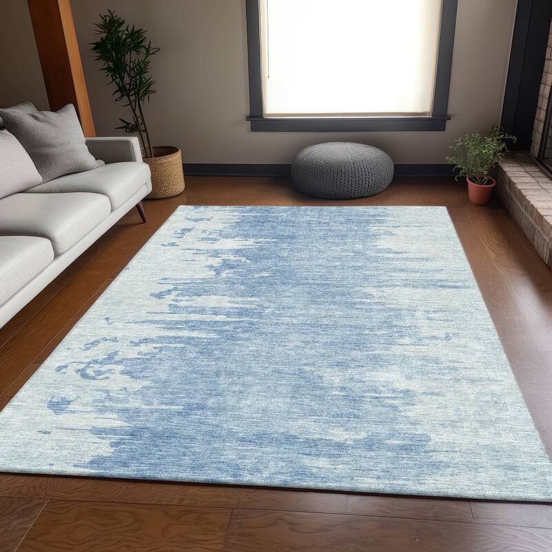 Premium Washable Super Soft Abstract Tear Mayfield Rug - Sky - 10' x 14' - Rectangle