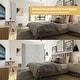 preview thumbnail 4 of 22, 4 Panel Pegboard Display Room Divider 5.6 FT Wooden Foldable Privacy Screen, Wood Room Divider