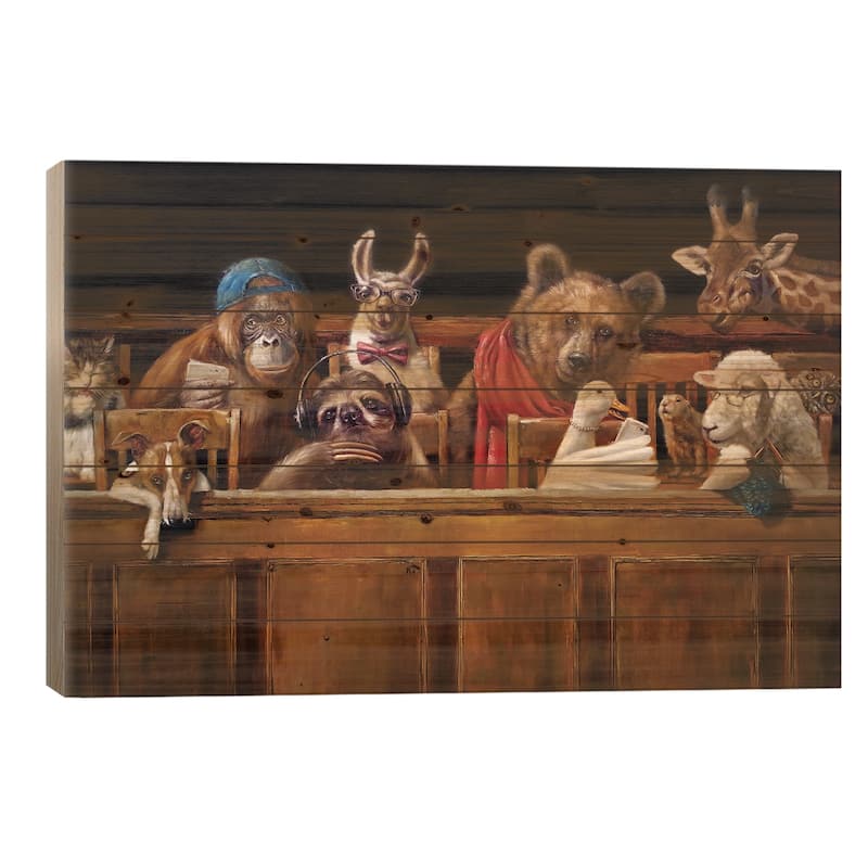 We The Jury Print On Wood by Lucia Heffernan - Multi-Color - 18x26x1.5