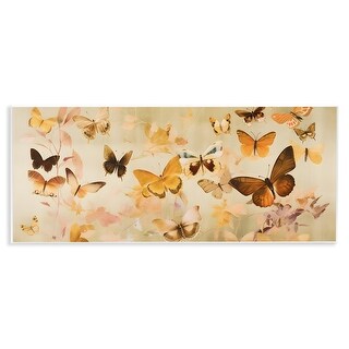 Stupell Neutral Butterfly Array Wall Plaque Art Design By Petal Prints ...