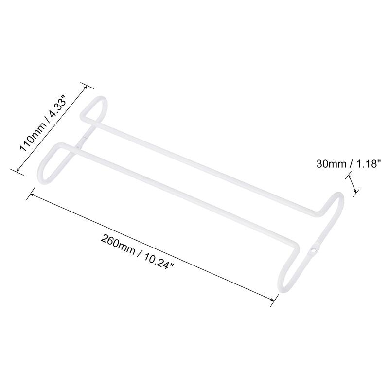 10.24 Inch Wine Glass Holder, Stainless Steel Wine Glass Rack - White - 1pcs