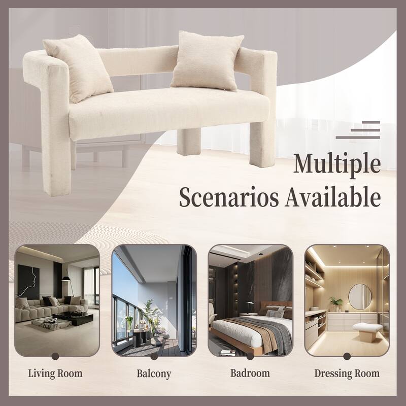 Modern Chenille Loveseat Sofa