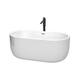 Option White / Polished Chrome Trim / Matte Black Faucet