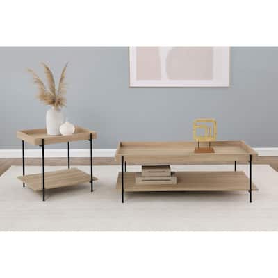 Fallon Rectangular Coffee And End Table Set Natural