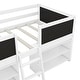 preview thumbnail 5 of 4, Twin Size Low Loft Bed with 2 Movable Shelves and Ladder, Guardrail Chalkboard