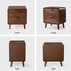 preview thumbnail 42 of 40, COSIEST Modern Brown Nightstand with Drawers